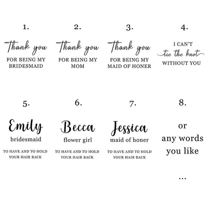 Personalized Bridesmaid Scrunchie Silk Hair Scrunchie Bachelorette Party Gift Bridesmaid Proposal Custom Wedding Gift To Bride Good Vibrations