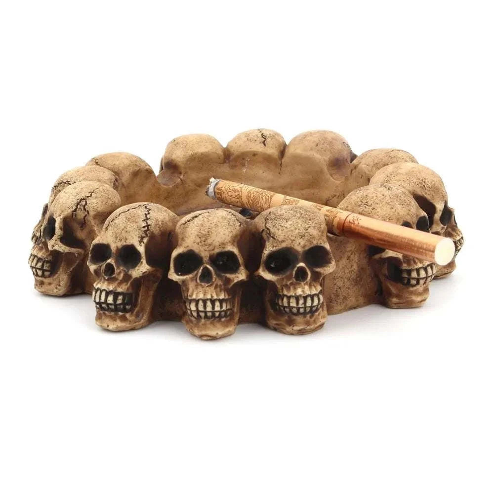 Creative Round Skull Ashtray, Home Decor Craft, Smoking Accessories Good Vibrations Adult Super Store