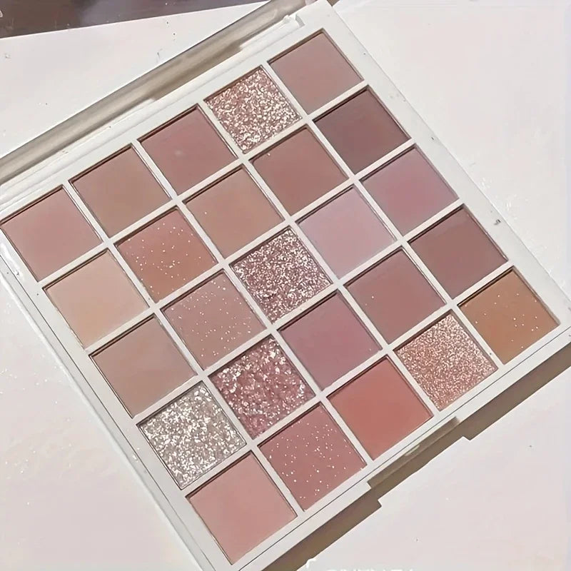 25 Color eye shadow Palette - Matte and glossy finish, waterproof, earth tones, create amazing eye makeup Good Vibrations