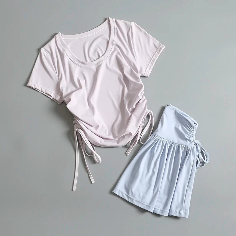 Fitness suit for women in summer quick-drying high-end fashion sexy and beautiful professional morning jogging training Good Vibrations