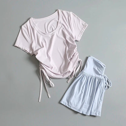 Fitness suit for women in summer quick-drying high-end fashion sexy and beautiful professional morning jogging training Good Vibrations