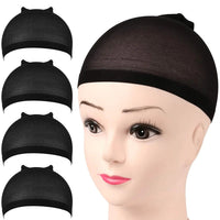 Wig Cap 4PCS Nylon Wig Caps Black Nude Wig Caps for Women Stocking Wig Caps for Halloween Cosplay for Women Men Kids Daily Use Good Vibrations