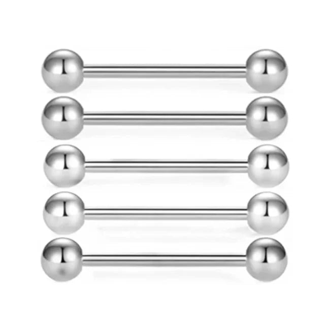 5PCS Acrylic Tongue Piercing Barbell Set Stainless Steel Glitter Tongue Rings Lot 14G Nipple Piercing Bar Bulk Piercing Langue Good Vibrations Adult Super Store