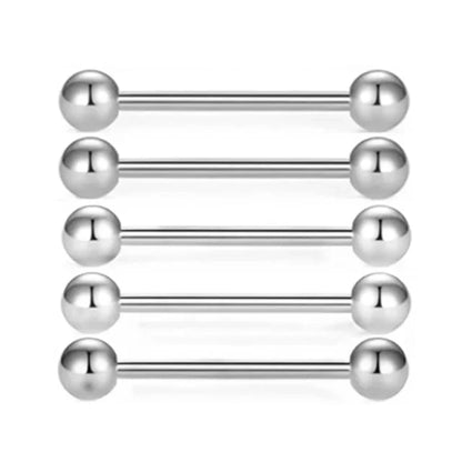 5PCS Acrylic Tongue Piercing Barbell Set Stainless Steel Glitter Tongue Rings Lot 14G Nipple Piercing Bar Bulk Piercing Langue Good Vibrations Adult Super Store