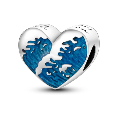 Heart Shape 925 Sterling Silver Family Lover Affection Pendant Charm Beads Fit Original Bangle Bracelet DIY Jewelry For Women Good Vibrations
