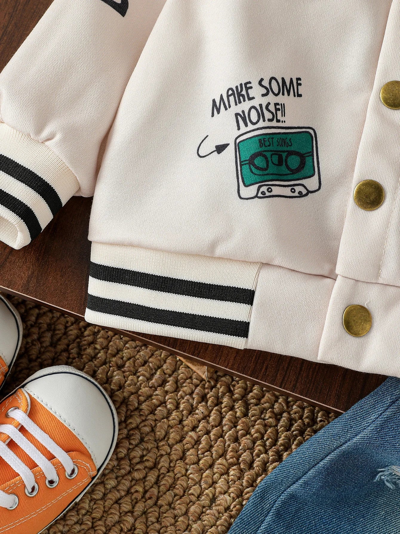 Baby Boys 2025 New Spring Autumn Baby Girls Boys Clothes Cartoon Letter Jacket Fashion Sports Costume Infant Sportswear For 1-3Y Good Vibrations