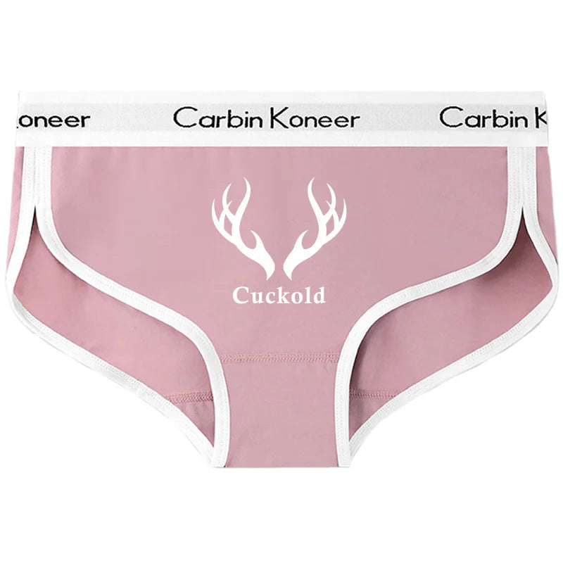 Antlers Cuckold Sexy Print Underwear for Women Cute Women Panties Premium Cotton Underpant Women Intimates Underwear Women Good Vibrations