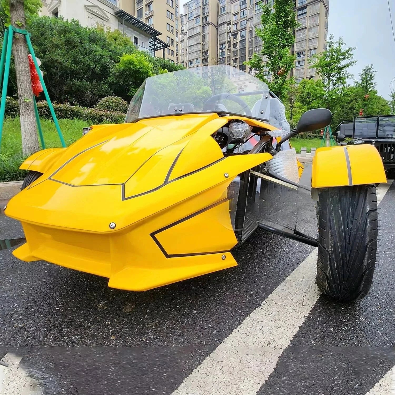 gasoline off-road vehicle tricycle motorcycle 3 wheels 350CC car ZTR tricycle automatic transmission electric tricycle Good Vibrations