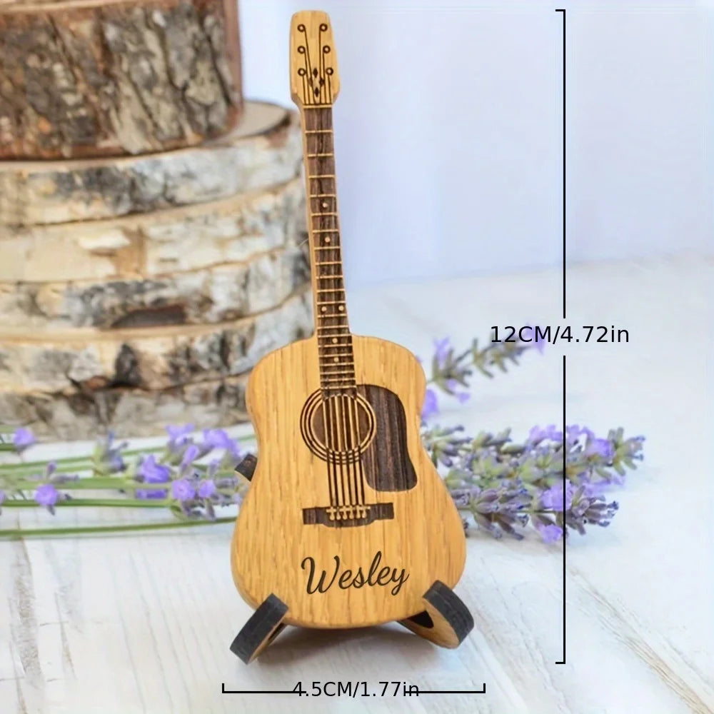 1 Guitar Lover Gift Set - Personalized Engraved Guitar Picks, Perfect for Anniversaries or Gifts for Father, Brothers or Friends Good Vibrations