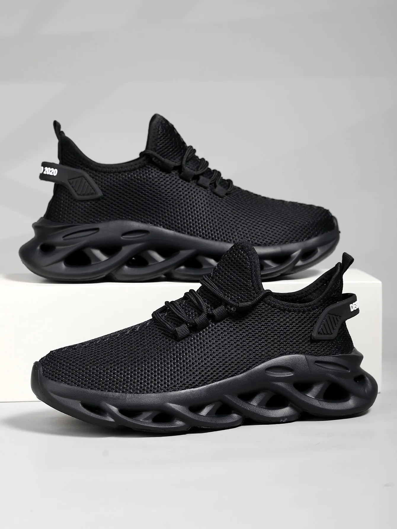 Men Sports Running Black Jogging Shoes Casual Sneakers Brown Outdoor Breathable Mesh Women Light Shock-absorption Black Tennis Good Vibrations