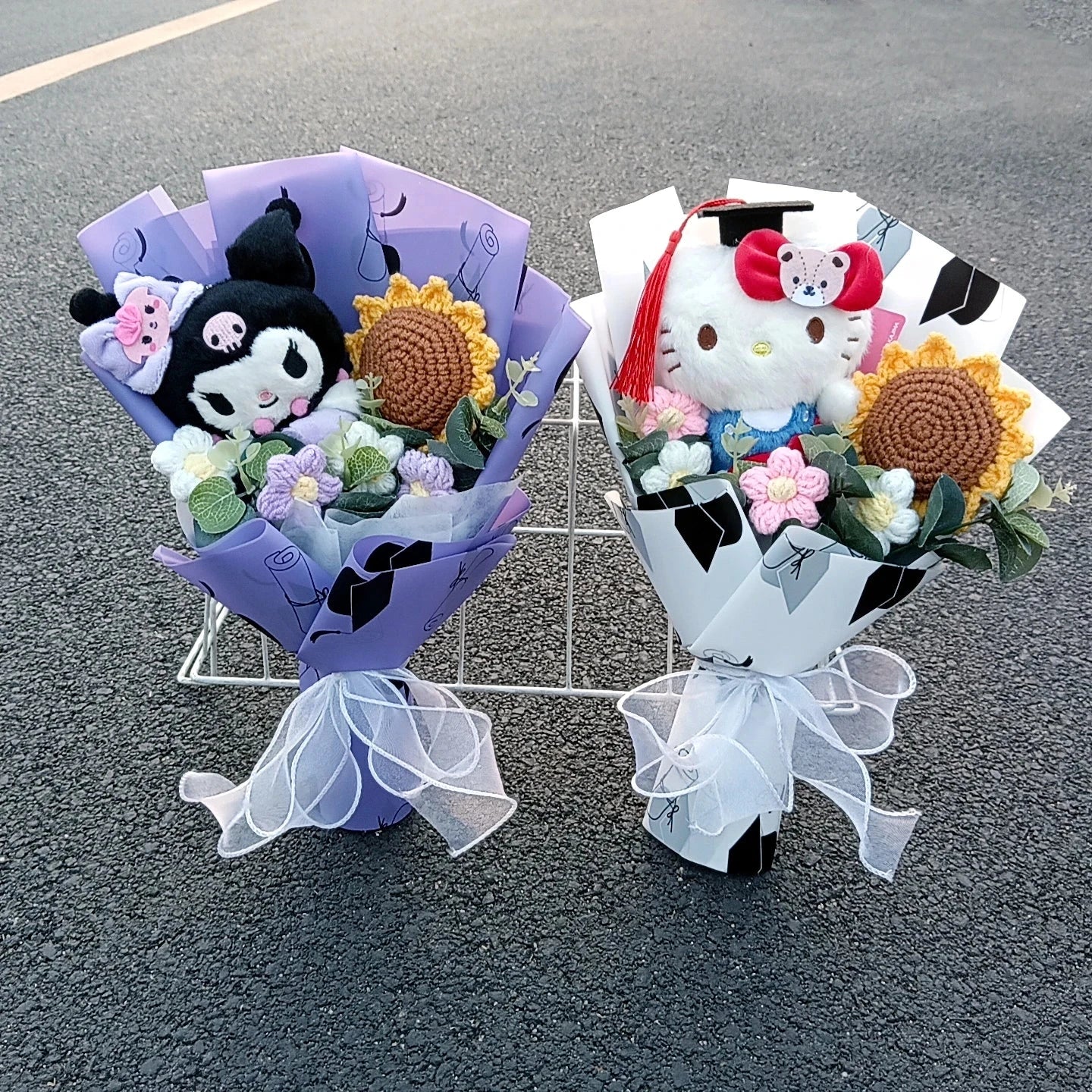 Sanrio Graduation Gift Kuromi Hello Kitty Bouquet Cartoon My Melody Cinnamoroll Valentine's Day Weddalentine's Day Birthday Good Vibrations