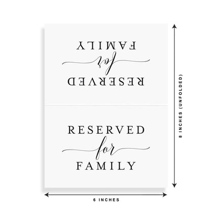 10pcs Reserved Signs for Weddings Party,Receptions Celebrations Reserved Signs for Tables Reserved for Family Card for Wedding