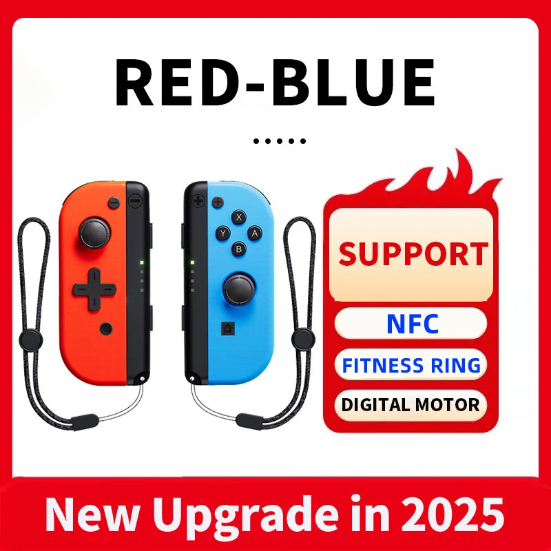 Wireless Switch Joypads, Switch Controller Compatible with Switch/OLED/Lite,Joy Pads for Switch Support NFC FITNESS RING Good Vibrations