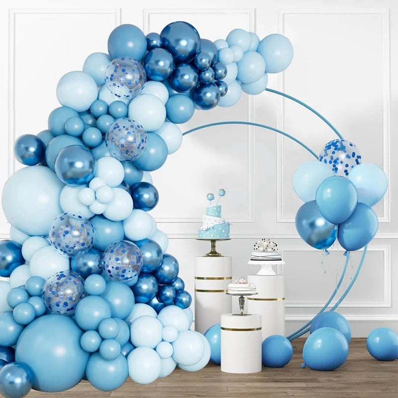 Blue Balloon Garland Arch Kit Macaron Light Blue Balloon Wedding Boy Baby Shower Ocean Birthday Party Decoration Kids Ballons Good Vibrations