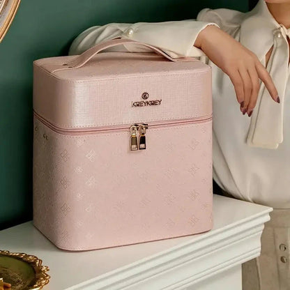2025 New Fashion Professional Makeup Bag Women Cosmetic Case Female Korean Make Up Storage Organizer Box Fashion Large Good Vibrations
