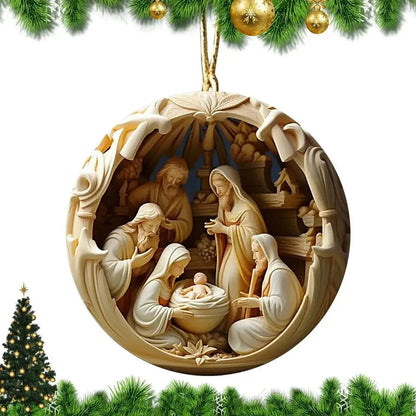 Christmas Tree Pendant Jesus Christ Hanging Ornaments Christmas Tree Ornament Christian Gifts Exquisite Xmas Ornaments Good Vibrations