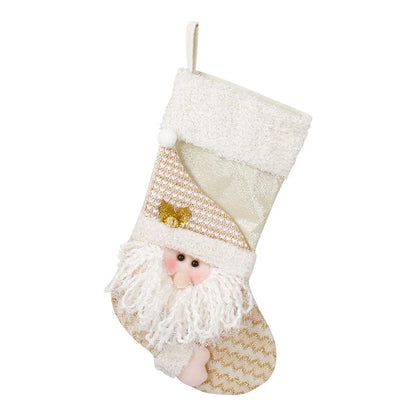 Christmas Decorations For Home Xmas Gift Snowman Santa Claus Plush Socks New Year Decor Candy Bag Tree Hanging Pendant Good Vibrations