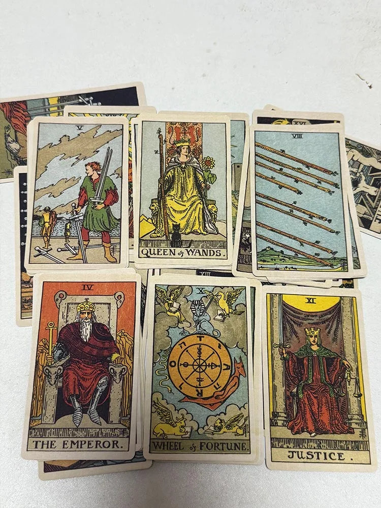 The Classic Tarot Cards A 78 Deck Board Games Mystical Divination Fate Fortune Tarot Cards with Guide Book Good Vibrations