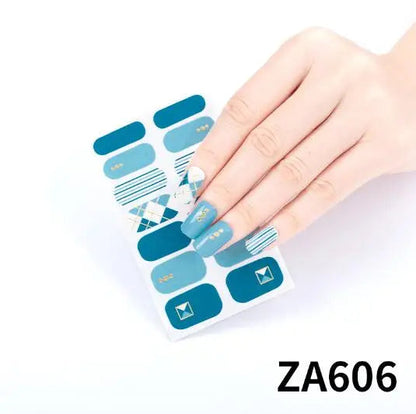Nail Stickers DIY Decals For Nail Art Wraps Women Beauty Full Cover Nail Manicures Decorations Uñas Postizas Press On Nails Good Vibrations