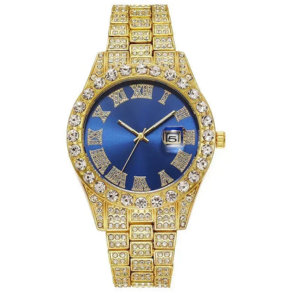 Fashion Full Iced Out Watch for Men Multiple Colors Hip Hop Mens Watch Fashion Cool Bling Diamond Luxury Mens Watches Clock Good Vibrations