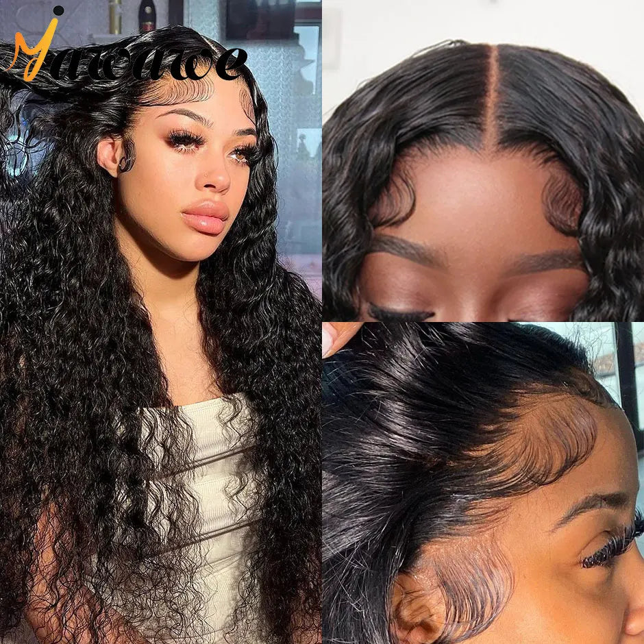 YAWAWE Glueless Wig Human Hair Ready To Wear Water Wave Pre-plucked 13x6 Lace Frontal Wigs For Women HD Lace Wigs Clearance Sale Good Vibrations