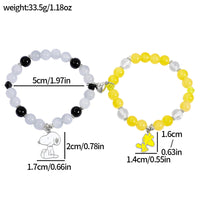 2pcs Magnetic Snoopy Couple Friendship Bracelets Holiday Gift Cartoon Character Wristwear Unisex Good Vibrations