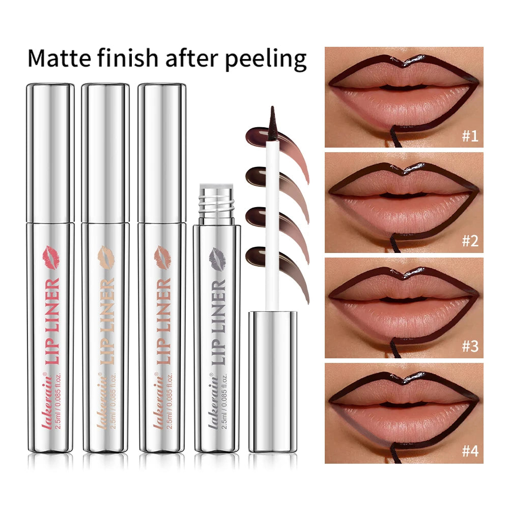 Waterproof Lip Liner Peel Off Tattoo Lipgloss Waterproof Long Lasting Matte Lip Tint Brown Contour Tear-off Lips Stain Cosmetic Good Vibrations