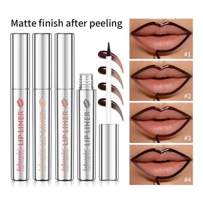 Waterproof Lip Liner Peel Off Tattoo Lipgloss Waterproof Long Lasting Matte Lip Tint Brown Contour Tear-off Lips Stain Cosmetic Good Vibrations