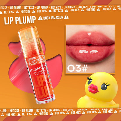 Mirror Like Lip Gloss Plumping Oil Transparent Hydrating Glaze Cute Duck Design Pouty Lips Liquid Stick Shiny Finish Good Vibrations