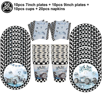 Two Fast Theme Disposable Tablecloth Racing Car Birthday Party Supplies Kids 2nd Birthday Party Decorations Good Vibrations