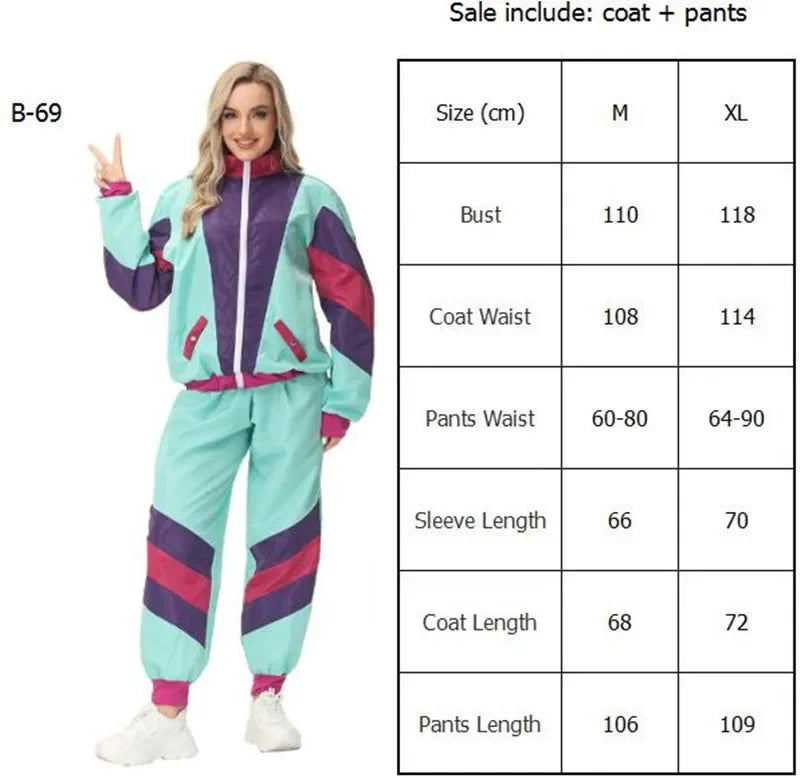Couples Hippie Costumes for Women Male Vintage 70s 80s Rock Disco Cosplay Outfits Carnival Halloween Party Fantasia Dress Up Good Vibrations