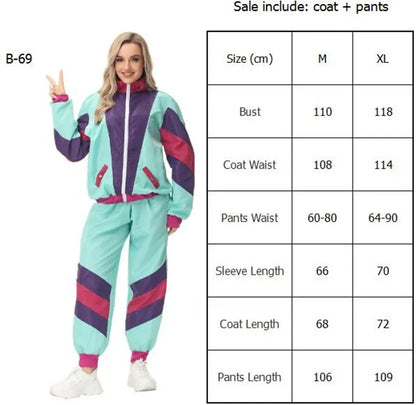 Couples Hippie Costumes for Women Male Vintage 70s 80s Rock Disco Cosplay Outfits Carnival Halloween Party Fantasia Dress Up Good Vibrations