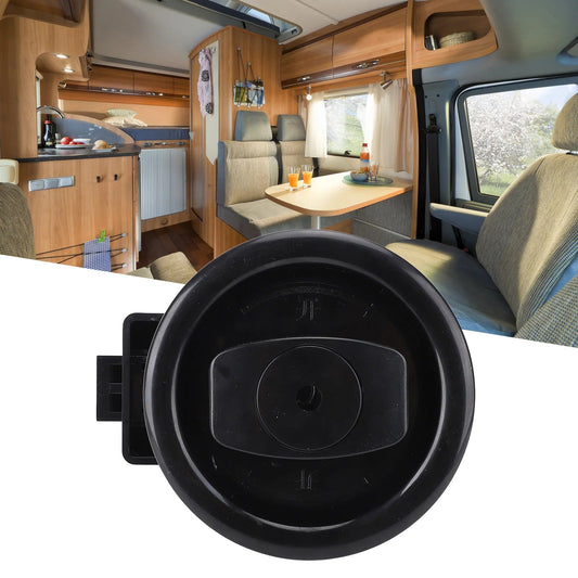 RV Bathroom Door Lock Versatile RV Toilet Door  Rotating Knob Screw Fixing Sturdy for Motorhome Trailer for Yachts Boats Good Vibrations