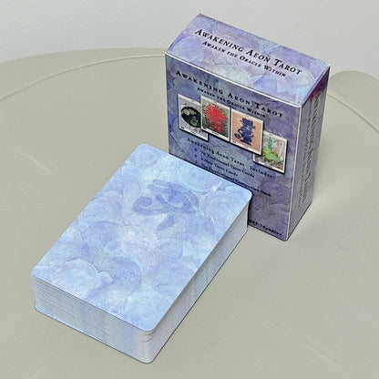 82 Pcs Tarot Cards The Awakening Aeon Tarot 9*6cm with Beautiful Colors and Unique Depictions of The Major and Minor Arcana Good Vibrations