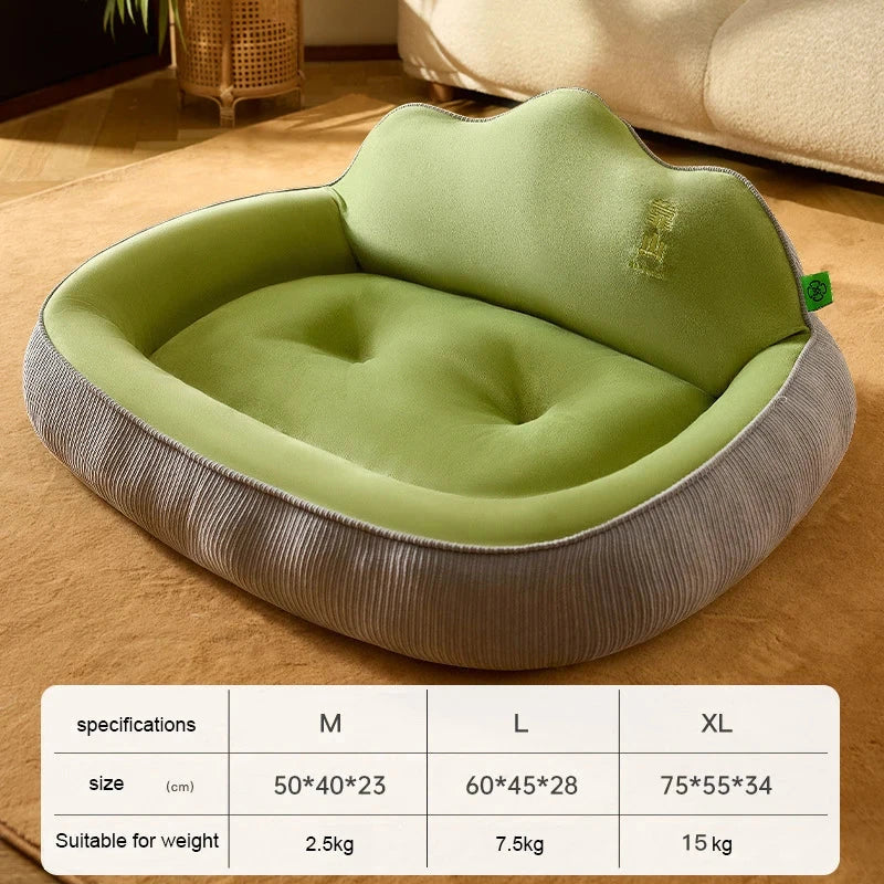 New dog bed with increased height and thickness, leaning against the mountain bed and pillow for neck protection, pet bed for sl Good Vibrations