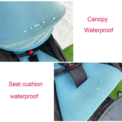 COLU KID® Baby Carriage Accessories Waterproof Sun Canopy & Replacement Seat Cushion Compatible with Babyzen YOYO YOYO2 Good Vibrations