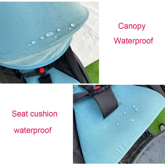 COLU KID® Baby Carriage Accessories Waterproof Sun Canopy & Replacement Seat Cushion Compatible with Babyzen YOYO YOYO2 Good Vibrations
