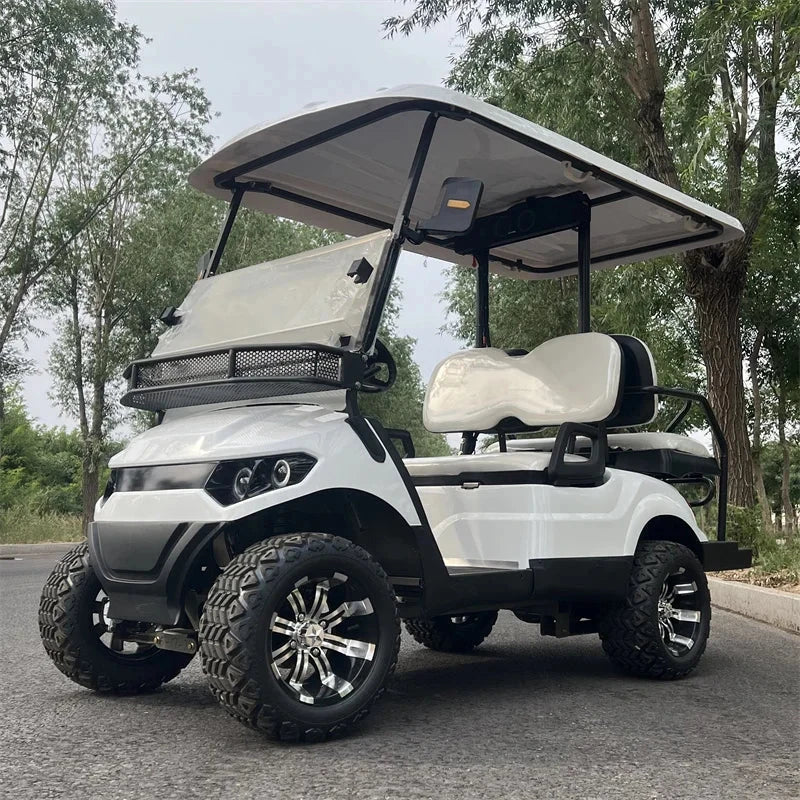 New Hunting Club Street Legal Utility Vehicle Electric Lithium Golf Cart 2/4/6 Seaters Solar Powered Unlimited Electricity Good Vibrations