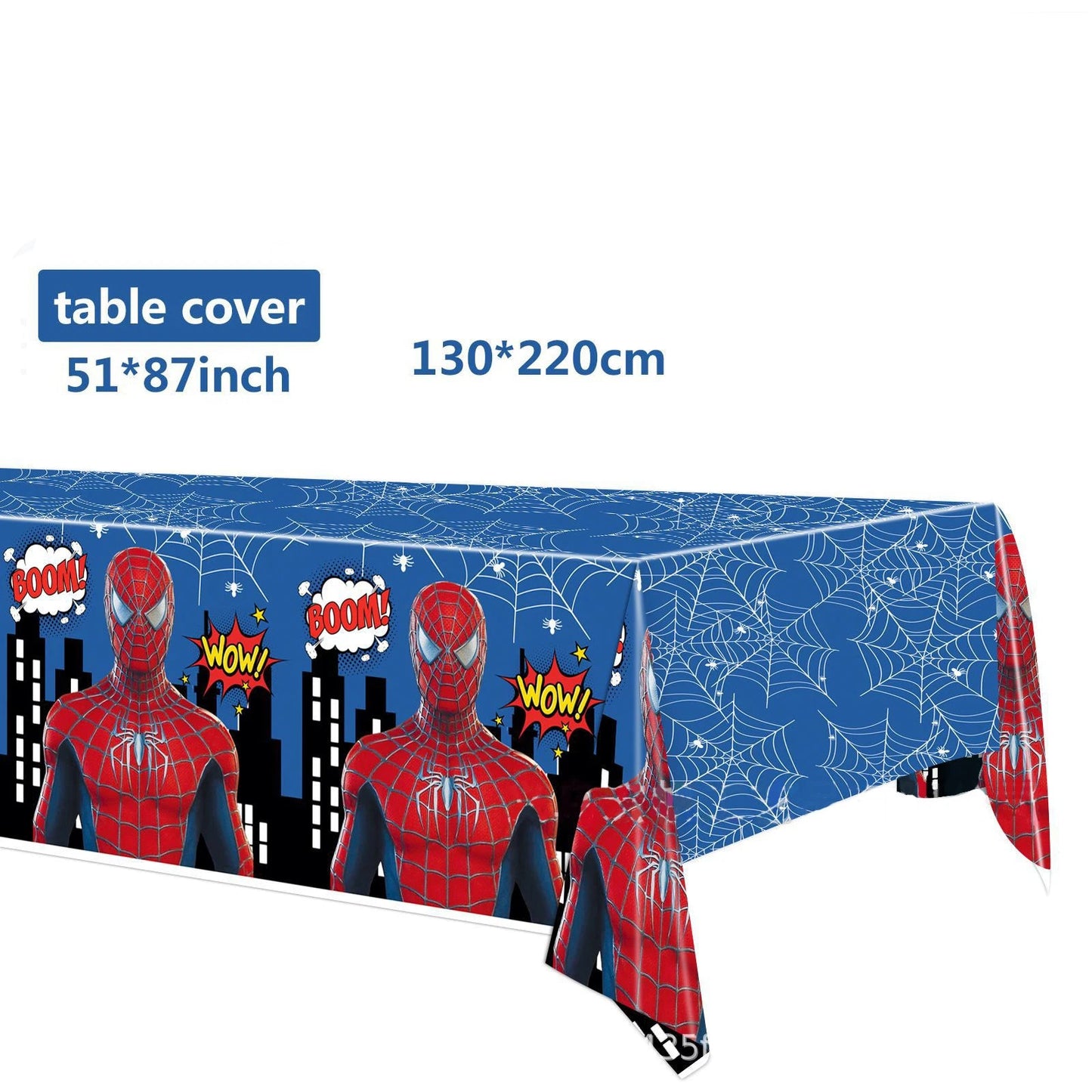Spiderman Birthday Party Tablecloth Disposable Plastic Table Cover Tableware for Kids Birthday Party Baby Shower Decorations Good Vibrations