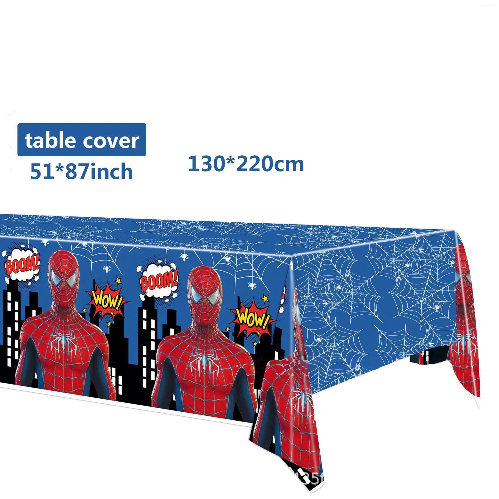 Spiderman Birthday Party Tablecloth Disposable Plastic Table Cover Tableware for Kids Birthday Party Baby Shower Decorations Good Vibrations