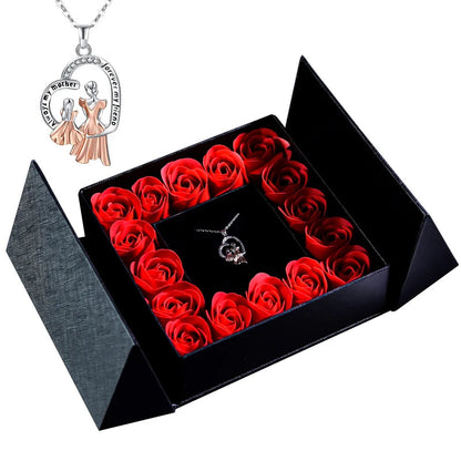 Gifts for Women Jewelry Pendant Necklace /w Soap Eternal Rose Gift Box Mother's Day Necklace Jewelry Wedding Anniversary Gifts Good Vibrations