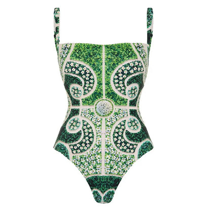2Pcs Printed Swimsuit Women Sexy Swimwear New Bikini With Long Skirt Female Biquini Push Up Swim Suit Bodysuit Beachwear CoverUp Good Vibrations