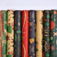 Christmas Gift Wrapping Paper Flower Bouquet Packing Kraft Paper DIY Crafts Paper Christmas New Year Party Packaging Decoration Good Vibrations