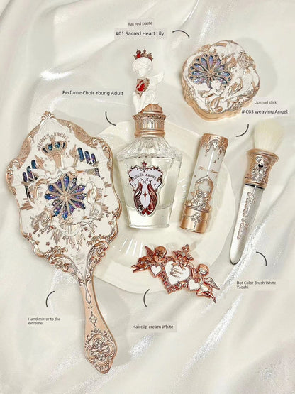 Flower Know Large Gift Box Perfume Dotted Brush Barrettes Lip Mud Good Vibrations