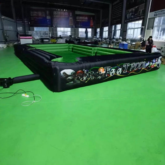 Unique Inflatable Billiard - Footpool Table w/16 Balls! Ideal for Soccer Parties, Team - building, Bar & Backyard Fun Good Vibrations
