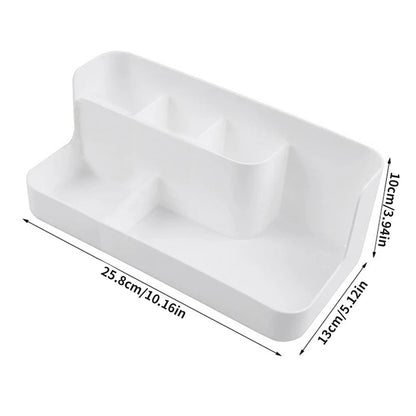 Makeup Organizer Box Cosmetic Storage Box for Bathroom Office Desktop for Brush Lotion Lipstick Nail Polish Container Good Vibrations