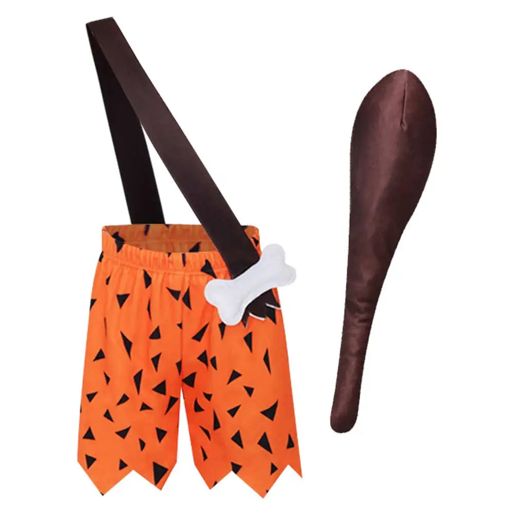 Flintstone Cosplay Costume Cartoon Animated Flintstones Roleplay Uniform Hallowmas Party Outfits Carnival Role Play Suits Good Vibrations
