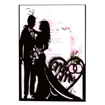 25 Pieces 250gsm Strong Pink Pearly Paper Wedding Invitations Personalized Print Bride Groom Engagement Invite Card IC155 Good Vibrations