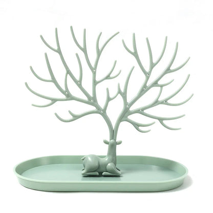 Jewelry Display Stand Tray Tree Storage Racks Earrings Necklaces Rings Jewelry Boxes Case Desktop Organizer Holder Make Up Decor Good Vibrations