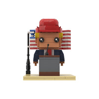 Gobricks MOC Building Blocks Presidential Cartoon Model DIY Toys Gift Good Vibrations